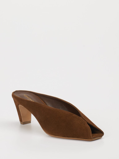 Konstantin Starke – Mule-Pumps aus Veloursleder Braun