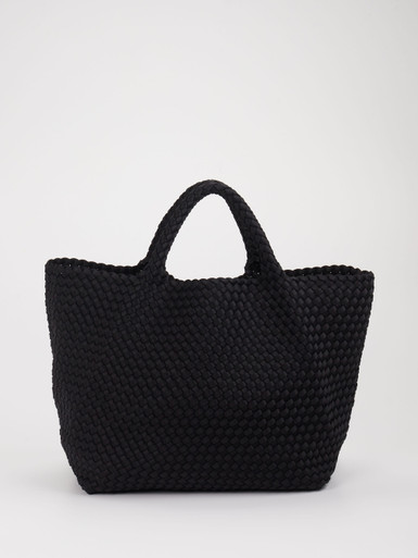 Marrea – Shopper aus Textil Schwarz Flechtoptik