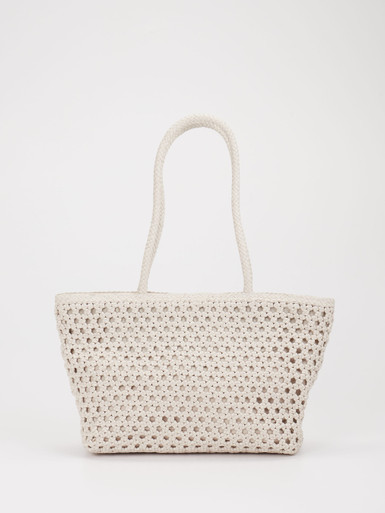 Allan K - Antwerp – Shopper aus Leder Weiß