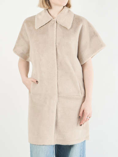 NotyZ – Kurzarm-Mantel aus Textil Beige