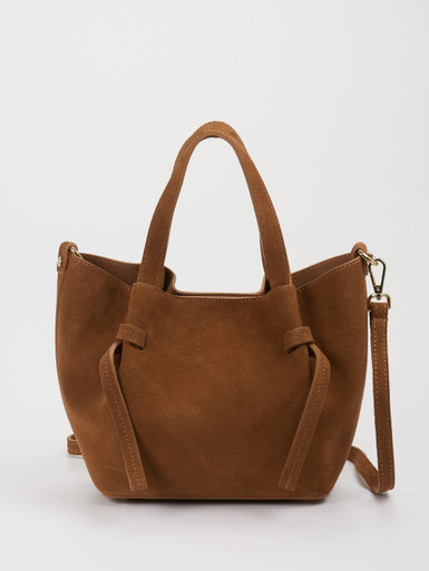 Konstantin Starke – Tote Bag aus Veloursleder braun