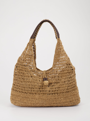 Elena Iachi – Hobo Bag aus Bast naturbeige