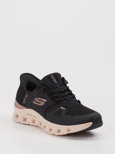 Skechers – Sneaker aus Textil Schwarz Roségold