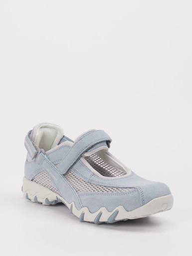 Allrounder – Spangenschuh aus Velour/Textil blau