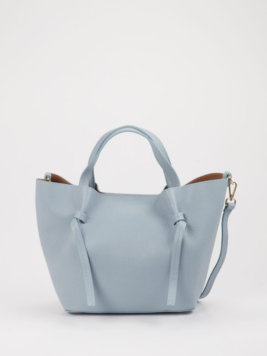 Konstantin Starke – Schultertasche aus Leder blau