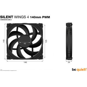140mm Be Quiet! SILENT WINGS 4 PWM 140mm Be Quiet! SILENT WINGS 4 PWM