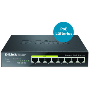 8P D-Link DGS-1008P/E Metall PoE+
