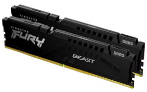 KF560C30BBK2-16, 16GB 6000MT/s DDR5 CL30 DIMM (Kit of 2) FURY Beast Black XMP KF560C30BBK2-16, 16GB 6000MT/s DDR5 CL30 DIMM (Kit of 2) FURY Beast Black XMP