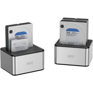 DIGITUS Docking USB -2x 2,5"/3,5" SATA HHD, SSD silber