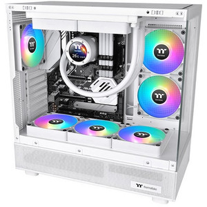 120mm Thermaltake CT120 Reverse ARGB Sync PC Cooling Fan White 2 Pack