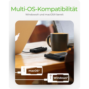 ICY BOX IB-180MS-C31 USB-C/USB-A 3.2 DockingStation für M.2 NVMe SSD und 3.5"/2.5" SATA HDD ICY BOX IB-180MS-C31 USB-C/USB-A 3.2 DockingStation für M.2 NVMe SSD und 3.5"/2.5" SATA HDD