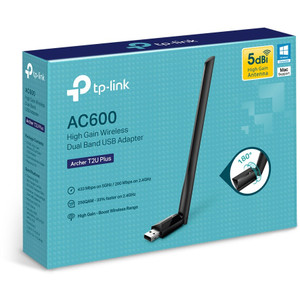 TP-LINK Archer T2U Plus - AC600 High Gain Dual Band Wi-Fi USB Adapter