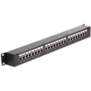 DELOCK Netzwerk 48.26cm 19Zoll Kupplungs-Patchpanel 24 Port Cat.6