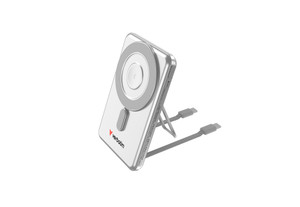 32276, Charge n Go 2C Power Bank Magnetic Wireless 5000mAh with 2 USB-C Cables Stand Silver 32276, Charge n Go 2C Power Bank Magnetic Wireless 5000mAh with 2 USB-C Cables Stand Silver