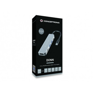 CONCEPTRONIC Dock USB-C-HDMI.2xUSB-A3.0.60WPD.+ 15cm gr