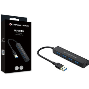 CONCEPTRONIC 4-Port Hub USB-A3.0-4xA3.0 o.Netz. sw