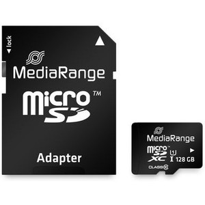 CARD MediaRange MicroSD 128GB UHS-1 Cl.10 inkl. Adapter