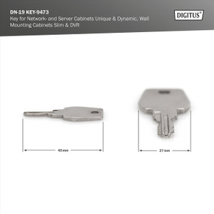 DIGITUS Schlüssel für Netzwer-,Server- und Wandschränke 9473