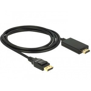DELOCK Kabel Displayport 1.2 Stecker  High Speed HDMI-A Stecker Passiv 4K 2 m schwarz DELOCK Kabel Displayport 1.2 Stecker  High Speed HDMI-A Stecker Passiv 4K 2 m schwarz