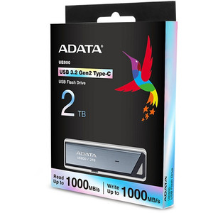 STICK ADATA UE800 2 TB (aluminium (gebrstet), USB-C 3.2 (10 Gbit/s))