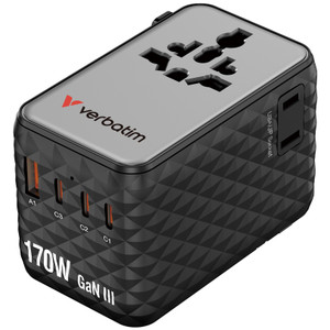 30190, Charge n Travel 170W Universal Travel Adapter Black