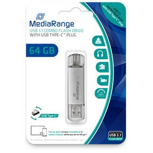 STICK MediaRange USB-Stick 64 GB USB 3.1 combo mit USB Type-C