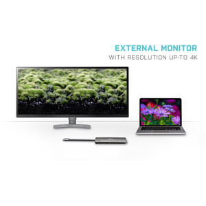 D i-tec Metal USB-C Nano Docking Station 4K HDMI LAN + Power Delivery