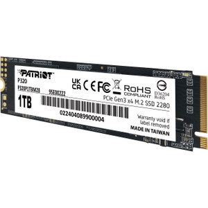 M.2 Patriot P320 1 TB (PCIe 3.0 x4, NVMe 1.3, M.2 2280)