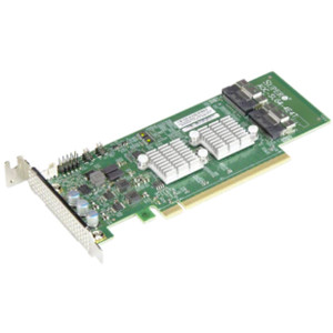 4-port NVMe SSD low profile PCIe 4.0 x16 AOC-SLG4-4E4T-O