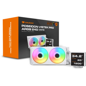 K COUGAR CPU Wasserkühlung Poseidon Vistek Pro 240,ARGB,Weiß