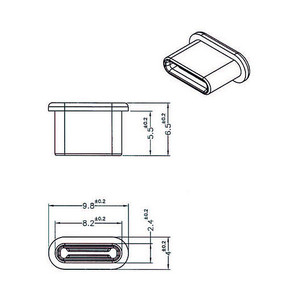 DeLock Staubschutz für USB-C Buchse ohne Griff 10-Pack Schwarz