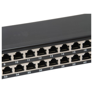 Equip Patchpanel 48x RJ45 Cat6 19" FTP 1HE ISO/IEC schwarz