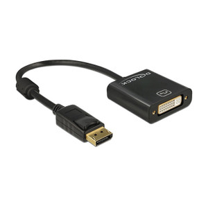 DELOCK Adapterkabel DisplayPort 1.2 Stecker  DVI 24+5 Buchse schwarz 4K Passiv