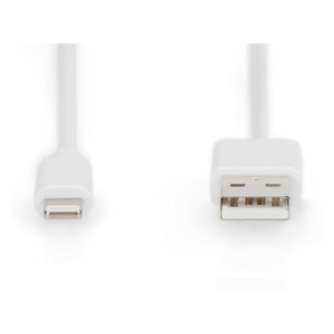 DIGITUS USB Kabel 2.0 A St. - Lightning St., MFI 2M weiß