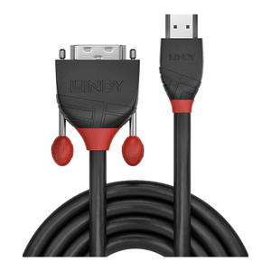 LINDY HDMI an DVI-D Single Link Kabel Black Line 3m