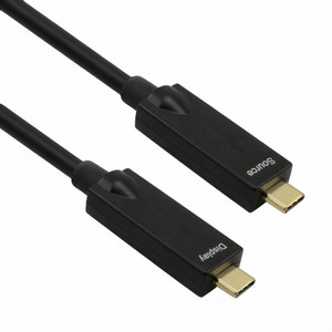 ROLINE USB 3.2 Gen 2 Kabel, AOC, C-C, ST/ST, 10Gbit/s, 4K60Hz, PD (Power Delivery) 60W, schwarz, 15 m