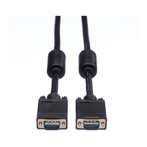 ROLINE Monitor-Kabel mit Ferritkern + DDC HD15 ST-ST 20m