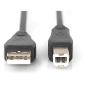 DIGITUS USB 2.0 Anschlusskabel Typ A -B St/St 3.0m, sw