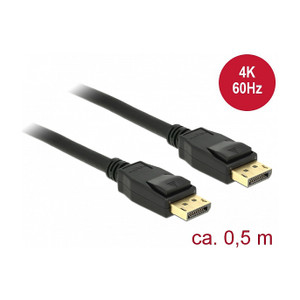 DELOCK Kabel Displayport 1.2 Stecker  Displayport Stecker 4K 60 Hz 0.5 m
