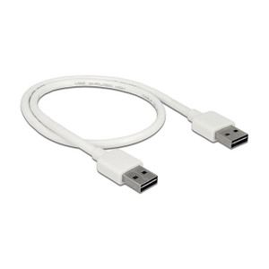 DELOCK Kabel EASY-USB 2.0 Typ-A Stecker  EASY-USB 2.0 Typ-A Stecker 0.5 m weiss