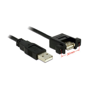 DELOCK Kabel USB 2.0 A Stecker  USB 2.0 A Buchse zum Einbau 1 m