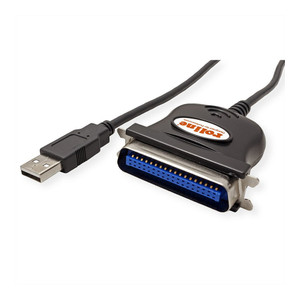 ROLINE USB Konverter Kabel USB nach IEEE 1284 schwarz 1.8m