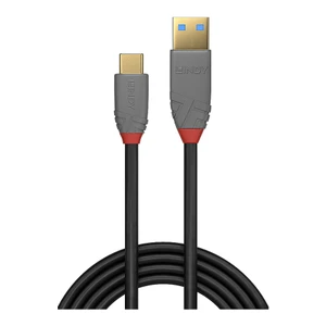 LINDY USB 3.2 Typ A an C Kabel, 5A PD, Anthra Line 3m