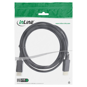 INLINE DisplayPort 1.4 Kabel 8K4K schwarz vergoldete Kontakte 5m
