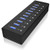 HUB 10 Port. Ladeport Aluminium-mit Netzteil ICY BOX
