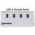 MANHATTAN Hub 4-Port 4xUSB3.0 Alu Strom: USB