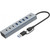 CONCEPTRONIC 7-Port Hub USB-A3.0/-C Adap.-4xA3.0+o.Netz. gr