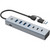 CONCEPTRONIC 7-Port Hub USB-A3.0/-C Adap.-4xA3.0+m.Netz. gr