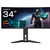 GIGABYTE MO34WQC2 86,36cm 34Zoll OLED gaming monitor 3440x1440 WQHD 250 cd/m2 240Hz 2xHDMI 2.1 1xDP 1.4 1xUSB C