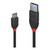 LINDY USB 3.1 Kabel Typ A/C 3A Black Line M/M 1.5m